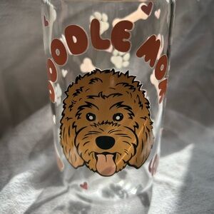 Gray and Brown Cartoon Dog Tumbler Drinkware